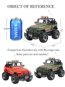1盒塑料遙控玩具，現代字母圖形SUV設計玩具男孩禮物 - 軍綠色 - 查看 7
