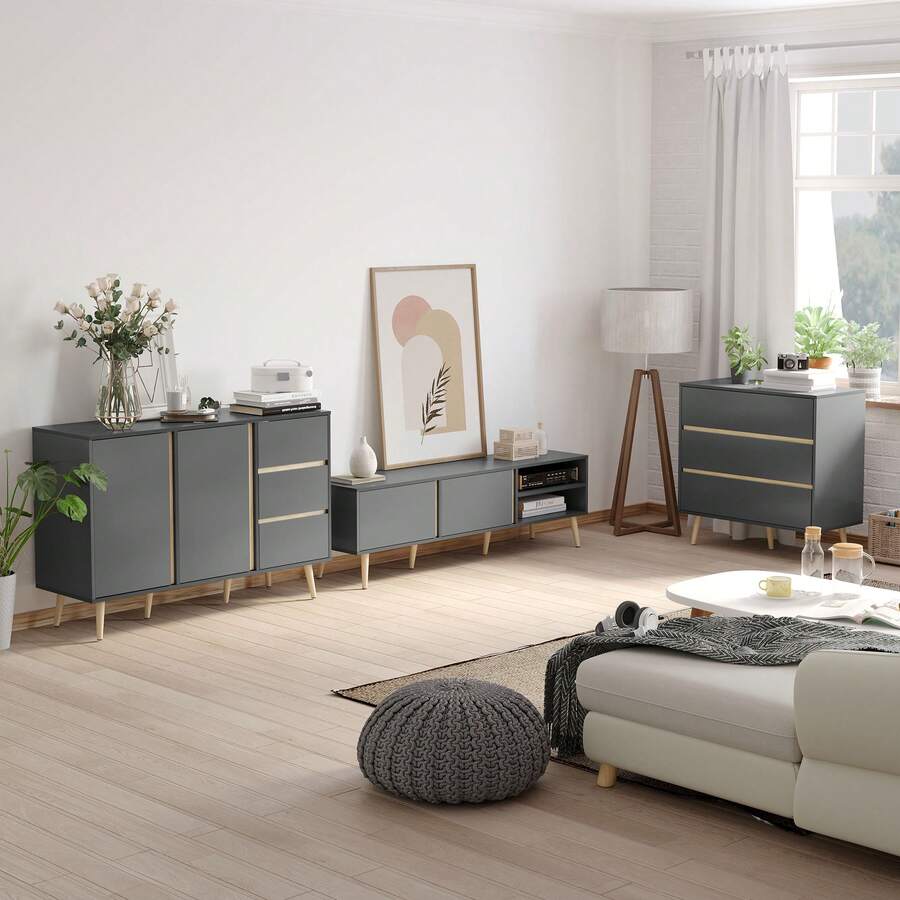 HOMCOM Dressers & Chests Of Drawers - 灰色 - 查看 1