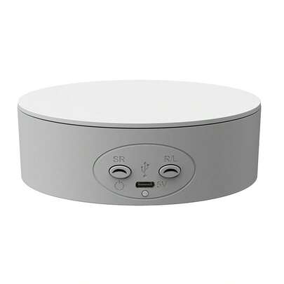 5.1英寸/13厘米电动转盘，适用于360°全景摄影，承重8.8磅/4公斤，360°可调节旋转底座，适用于摄影、珠宝、3D模型、手表等，电池/USB供电，电动转盘
