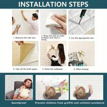 1/10/20/40/50PCS 3D Wall Sticker Wallpaper, Self-Adhesive Wall Brick Sticker Self-Adhesive Wallpaper, Easy To Stick, Easy To Peel, Easy To Clean, Easy To Cut, Suitable For Kitchen, Living Room, Bathroom, Corridor, Bedroom, Renovation Stickers Peel Wall Panels, Wall Paper, Wallpapers, Spring Decoration Items Refresh Your Home, Rama Decoration Stickers Gifts Birthday Graduation