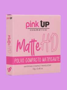Polvo Translúcido Compacto Matificante + Brocha Profesional Bigo Powder Brush PINK UP Makeup Maquillaje