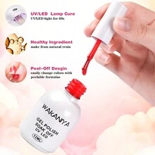 1 Pc Gel Nail Polish, Popular Series Gel Nail Polish, Multiple Colors, Suitable For All Seasons, Bright Colors - UV/LED Dye Semi-Permanent Nail Polish, Suitable For DIY Manicure - Pink - View 4