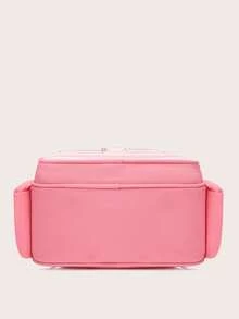 Cartoon Printed Children's Large Capacity Outdoor Backpack - Pink - View 5