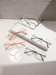 1pc Women's Square Optical Glasses, Suitable For School Students, Minimalist Outfits, Party, Gift For Girlfriend - Multicolor - View 7
