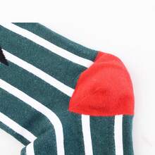 1pair Men's Mid-Calf Bat Print Fashion Socks - Dark Green - View 5