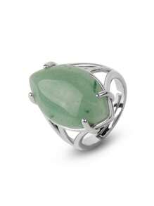 1 件装水晶戒指天然石戒指,适合女士男士可调节愈合玫瑰石英青金石蛋白石绿松石指环新年情人节珠宝礼物 G574,妈妈,母亲,母亲节,礼物