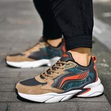 Men's Casual Sneakers Non-Slip Outdoor Athletic Running Jogging Shoes Plus Size 2024 New 39-48 - Khaki - View 3