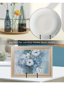 1pc N Shape Iron Picture Frame Holder Minimalist Metal Stand For Mobile Phone And Tablet - Black - View 4