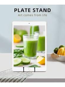 1pc N Shape Iron Picture Frame Holder Minimalist Metal Stand For Mobile Phone And Tablet - Black - View 6