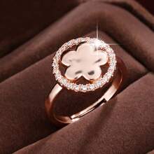 1 件優雅氧化鋯裝飾戒指,適合小眾風格女士 - 戒指 - 查看 8