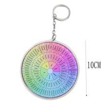 彩色雙面情緒鑰匙扣,家人、朋友、同學禮物,情人節或生日禮物 - 紫色 - 查看 5