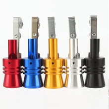 1pc Automotive Turbo Whistle Exhaust Pipe Sound Maker For Motorcycle Modified Street Racing - Black - View 2