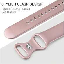 1pc Rose Gold/Silver/Champagne Metal Soft Silicone Replacement Watch Band, Compatible With Apple Watch Ultra 2, Series 9, 8, 7, 6, 5, 4, 3, 2, 1, 38mm, 40mm, 41mm, 42mm, 44mm, 45mm, 49mm, Outdoor Sports Smartwatch Accessories