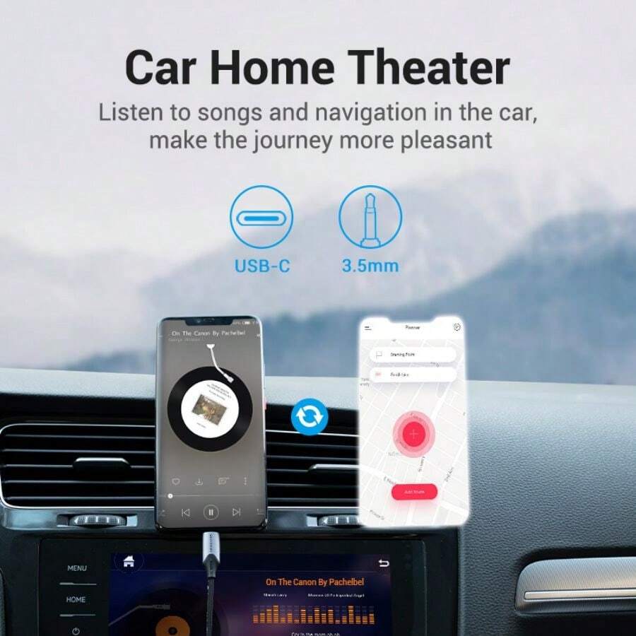 VENTION VENTION USB C To 3.5mm Audio Aux Jack Cable, USB Type C To 3