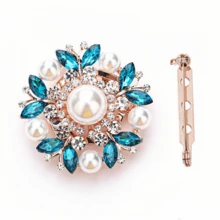 1pc Fashionable Butterfly Shaped Rhinestone & Pearl Decor Brooch, With Multi-Functional Scarf Buckle Design & Anti-Slip Clip, Suitable For Daily & Festival Wear - Multicolor - View 5