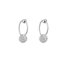 1入組925純銀耳環,女性簡約優雅的熔岩小圓盤耳釘,甜美銀寶珠飾品,新品上市 - 銀色 - 查看 2