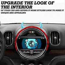 2入組鬼角設計裝飾貼紙,適用於汽車內飾或機車頭盔配件 - 彩色 - 查看 5