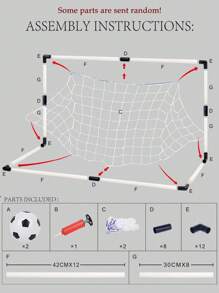 NEUSNEY Christmas Decoration 1set Children's Outdoor Sports Football Toy, Interactive Game For 2 Players, Single/Double Goal Door, Indoor And Outdoor Leisure Entertainment Toy For Boys Above 3 Years Old, Gift