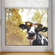 1pc Creative Funny Animal Cow Window Decoration Sticker - Multicolor - View 4