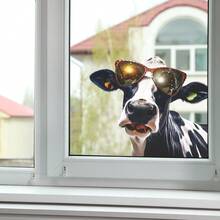1pc Creative Funny Animal Cow Window Decoration Sticker - Multicolor - View 7