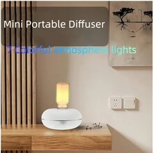 Humidifier For Car Home Bedroom, Mute Mini Waterless Air Purification, Student Dormitory Aromatherapy Usb Pure Oil Humidifier - White Machine+Rechargeable Battery - View 11