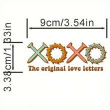 五顏六色的字母十字紋燙印貼紙,可用於diy手工製作衣物面料裝飾,衣物印刷工藝 - 多色 - 查看 3