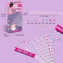1個兒童女孩髮飾鑽石貼紙diy玩具裝扮配件珠子貼紙手動打孔機 - 單獨貼鑽補充12pcs - 查看 3