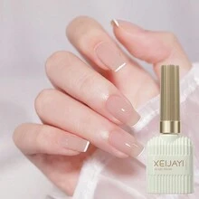 XEIJAYI 1瓶15ml凝膠指甲油,可用於uv/led浸泡,適用於沙龍修指甲和家居美甲diy,適合作為女性禮物,新年聖誕美甲 - 杏色 - 查看 2