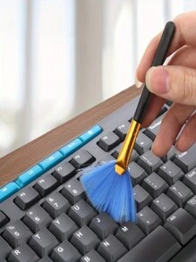 4入組軟毛刷,用於清潔電腦鍵盤、電動剃須刀、相機、鏡頭、手機屏幕等電子裝置,家庭和辦公室清潔工具 - 藍色 - 查看 1