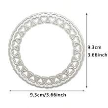 1 件圓形框形心形和金屬碳鋼切割模具,適用於 Diy 剪貼簿、卡片製作、相簿裝飾,適合工藝品 - 銀色 - 查看 2