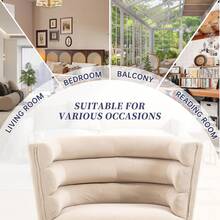 HOMEFUN Accent Chair Leisure Single Chair With Golden Feet - Beige - View 5