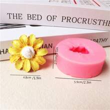 1pc 3d Flower Shaped Silicone Mold For Rose, Tulip, Peony, Chrysanthemum, And Carnation Fondant Cake Decoration, Handmade Soap, Wax Melts, Car Aroma Diffuser, Jewelry Casting- Random Color