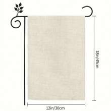 1入紅色心型戶外花園情人節派對旗幟,帶樹枝圖案（不包括旗杆）