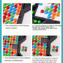 彩虹戰鬥糖果粉碎棋盤/桌面遊戲,適合 2-4 名玩家,娛樂玩具套裝（1 個棋盤/104 個球/隨機顏色組件） - 彩色 - 查看 4