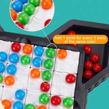 彩虹戰鬥糖果粉碎棋盤/桌面遊戲,適合 2-4 名玩家,娛樂玩具套裝（1 個棋盤/104 個球/隨機顏色組件） - 彩色 - 查看 5