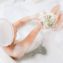 50克/片浴用海綿,去角質沐浴海綿身體擦洗器 - 4入/組浴球組 - 棉花糖四重奏,大尺寸 - 彩色 - 查看 4