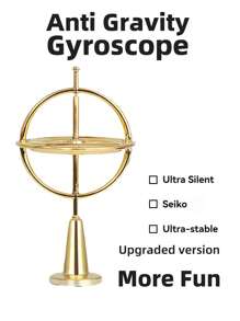 1入裝配金屬陀螺,反重力科技減壓成人教育玩具。平衡金屬力學減壓玩具可以幫助青少年打發時間。 - 金色 - 查看 2