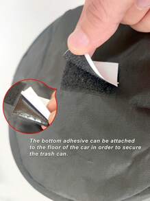 Black Foldable Car Trash Can - Black - View 6