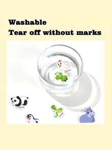 1pc 3-6-Year-Old Children's Sticker Book, Early Education Quiet Glue Press Sticker Puzzle, Removable & Reusable, Includes Ocean World, Animal, Dinosaur, And Traffic Stickers - Yellow - View 7