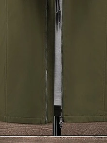 男士秋冬、騎乘戶外休閒保暖外套 - 軍綠色 - 查看 4