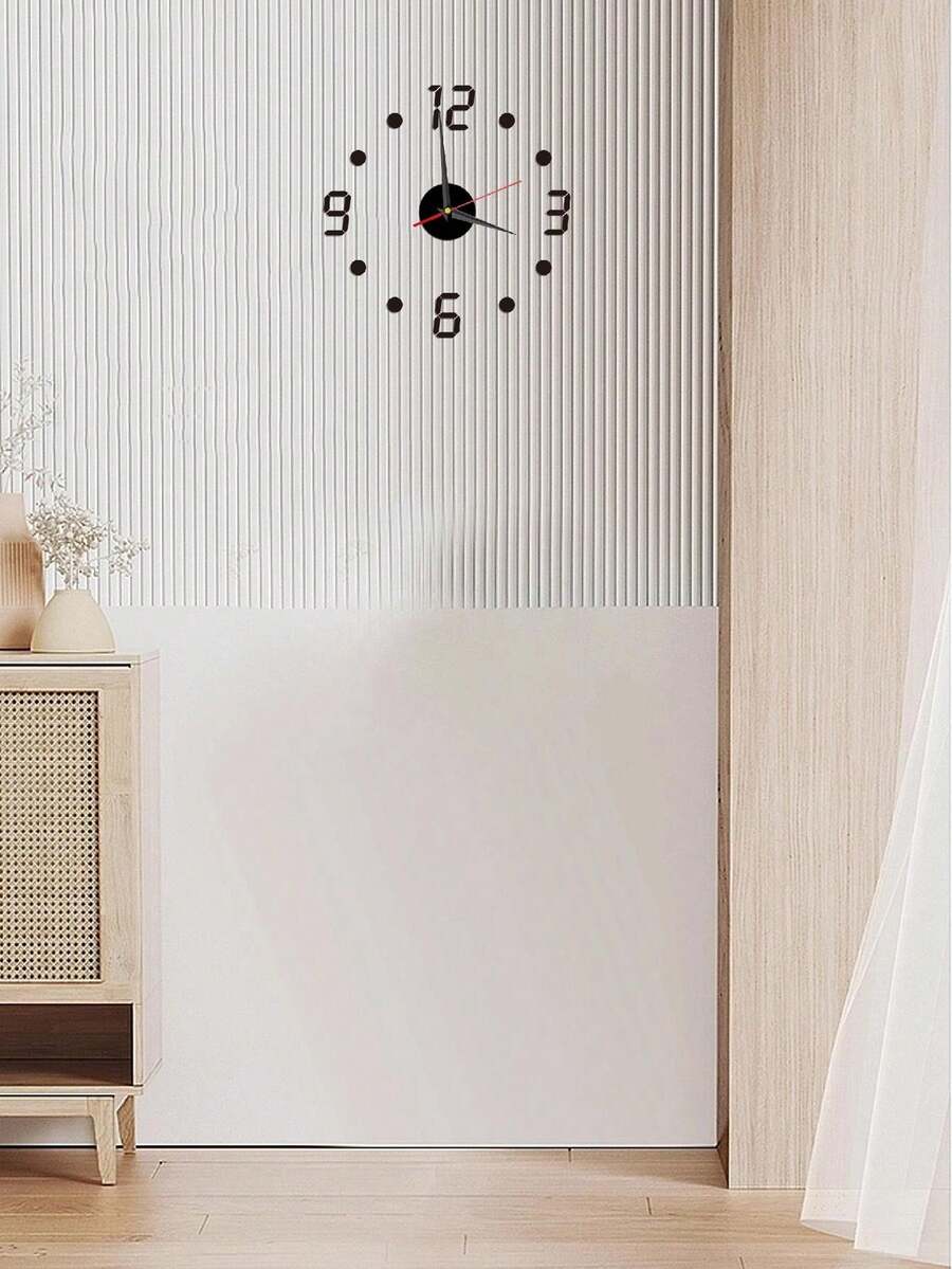 1set Modern Creative Acrylic Diy Clock Colorful Wall Clock Living Room Decoration Wall Clock - Multicolor - View 1