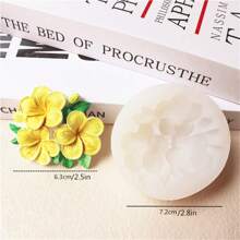 1pc 3d Flower Shaped Silicone Mold For Rose, Tulip, Peony, Chrysanthemum, And Carnation Fondant Cake Decoration, Handmade Soap, Wax Melts, Car Aroma Diffuser, Jewelry Casting- Random Color