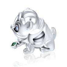 LOVANS 1個925純銀珠子,帶有可愛的沙皮狗裝飾配件,適用於女士手鍊、項鍊、手工珠寶製作、日常佩戴和禮物 - 沙皮狗 - 查看 2