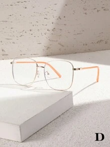 1pc Women's Square Optical Glasses, Suitable For School Students, Minimalist Outfits, Party, Gift For Girlfriend - Multicolor - View 10