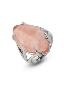 1 件装水晶戒指天然石戒指,适合女士男士可调节愈合玫瑰石英青金石蛋白石绿松石指环新年情人节珠宝礼物 G574,妈妈,母亲,母亲节,礼物