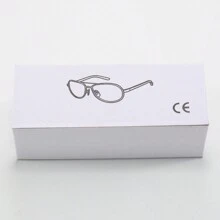 1 副儿童半金属无框可爱时尚眼镜，户外旅行太阳镜，配有装饰眼镜、眼镜盒和眼镜布 - 彩色 - 查看 7