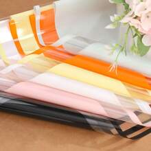 Liziran New Style Simple & Waterproof Floral Bouquet Wrapping Paper With Transparent Opp Glass Paper And 20pcs/Pack - Begonia Red - View 10