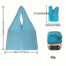 1/160pcs Large Capacity Foldable Stretch Shopping Bag - Reusable,Portable,Outdoor Travel Bag And Flexible Tote Bag With Pleated Design