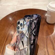 Estuche De Teléfono Con Diseño De Mármol Y Guijarros Compatible Con Iphone - Azul - Ver 6