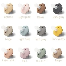 1入經典花形天然乳膠柔軟奶嘴,適用於嬰兒 - 暗黃色 - 查看 3